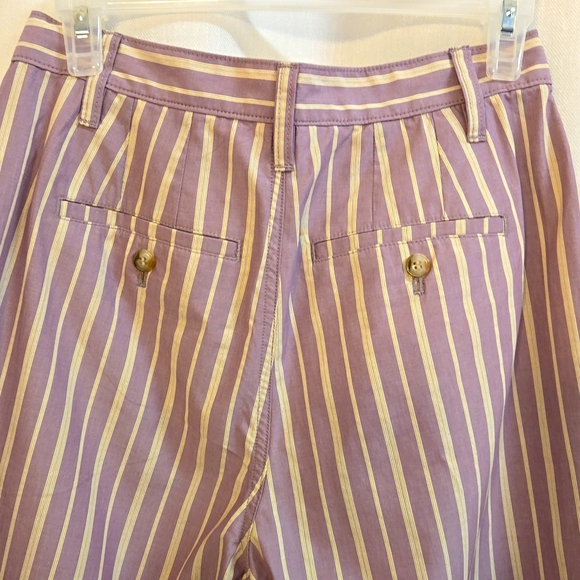 Madewell NWT Striped trouser. Purple and cream - Picture 4 of 4
